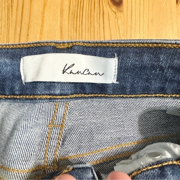 KanCan Split Bleach Dye Distressed Raw Hem Denim Jeans Women’s Size 9 / 28 - Picture 6 of 12